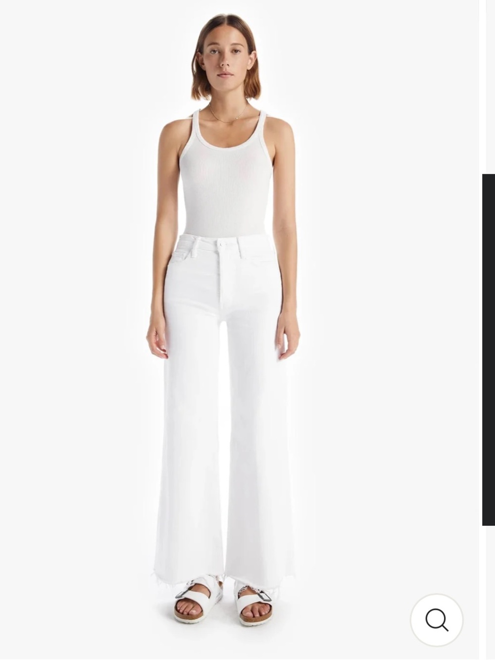 MOTHER White High-Rise Flare Jeans